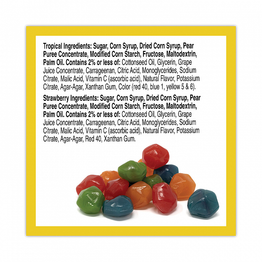 Fruit Gushers Fruit Snacks, Strawberry and Tropical Fruit Flavors, 0.8 oz, 42 Pouches/Carton (22001036)