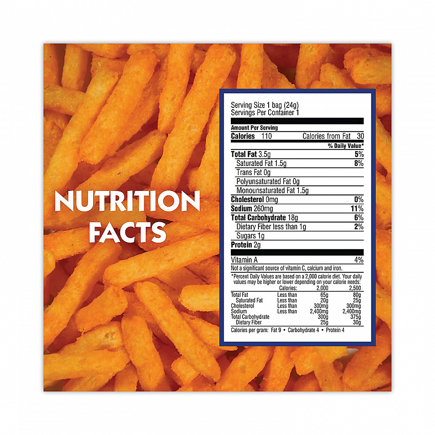 Hot Fries, Spicy Hot, 0.85 oz Bag, 72/Carton (20900465)