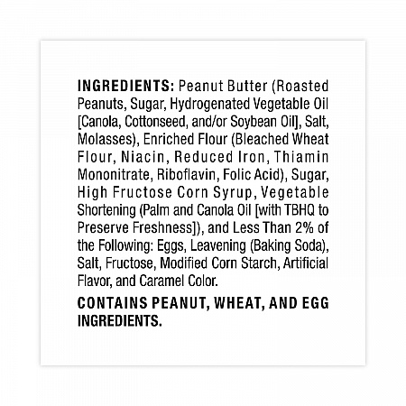 Homestyle Peanut Butter Cookies, 2.5 oz Pack, 2 Cookies/Pack, 60 Packs/Carton (29500063)