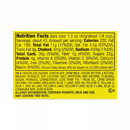 Milk Chocolate Peanut Candies, 62 oz Pantry-Sized Jar with Resealable Lid (20900060)