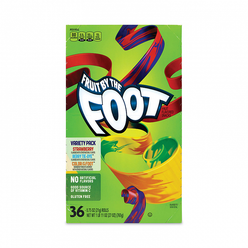 Fruit By The Foot Variety Pack, Assorted Flavors, 0.75 oz, 36 Pouches/Carton (20900408)