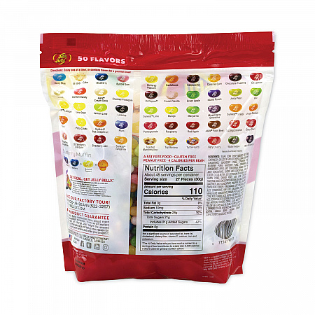 50 Flavors Jelly Beans Assortment, 3 lb Standup Bag (22000020)