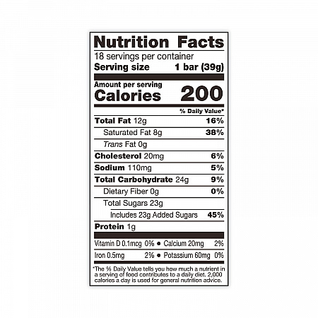 Candy Bar, 1.4 oz Bar, 18/Carton (20902450)
