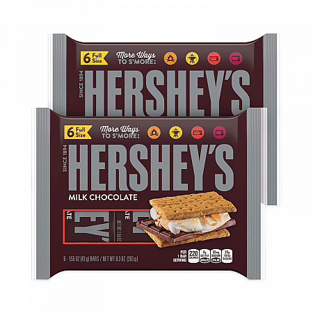 Milk Chocolate Bar, 1.55 oz Bar, 6 Bars/Pack, 2 Packs/Box (24601029)