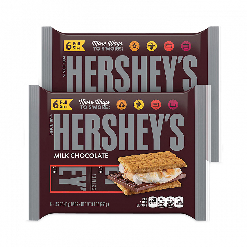 Milk Chocolate Bar, 1.55 oz Bar, 6 Bars/Pack, 2 Packs/Box (24601029)