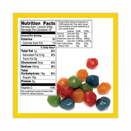 Fruit Gushers Fruit Snacks, Strawberry and Tropical Fruit Flavors, 0.8 oz, 42 Pouches/Carton (22001036)