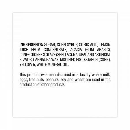 Lemon Candy, Individually Wrapped, 40.5 oz Tub, 150 Pieces (20900232)