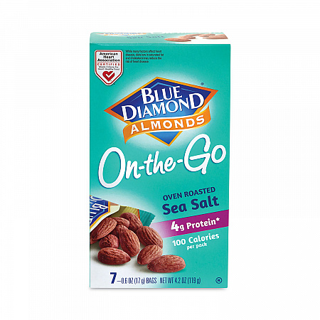 Oven Roasted Sea Salt Almonds, 0.6 oz Bag, 7 Bags/Box, 6 Box/Carton (22000794)