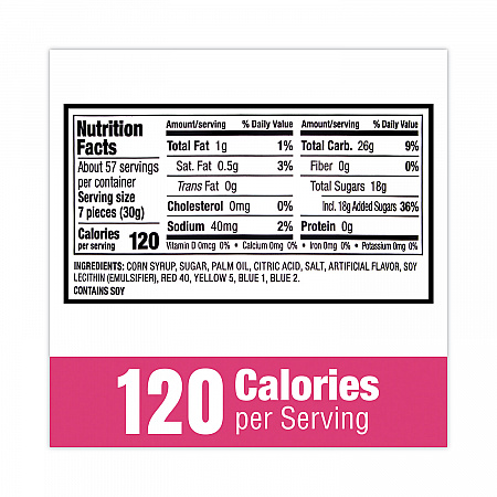 Mixed Fruit Chews, Assorted Flavors, 60 oz Tub, 365 Pieces (20900224)