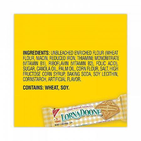 Lorna Doone Shortbread Cookies, 1.5 oz Packet, 30 Packets/Carton (22001042)