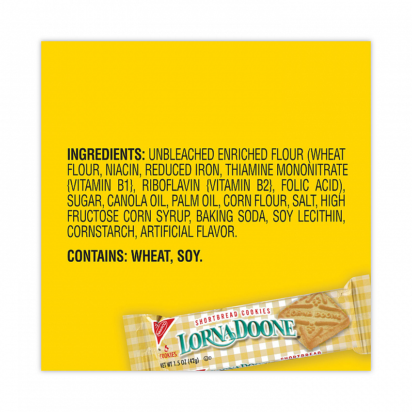 Lorna Doone Shortbread Cookies, 1.5 oz Packet, 30 Packets/Carton (22001042)