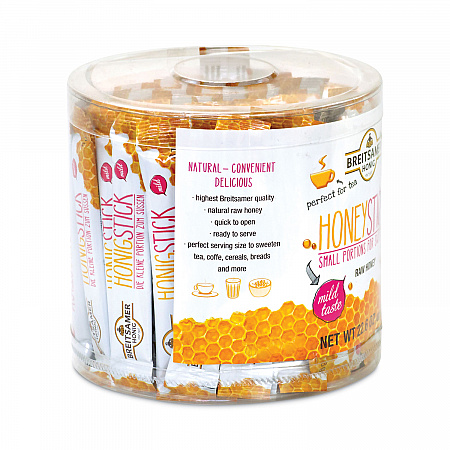 Raw Honey Sticks, 0.28 oz, 80 Sticks/Tub, 1 Tub/Carton (20902630)