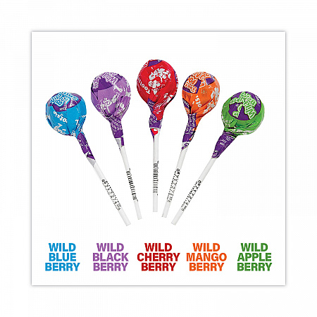 Tootsie Pops, Assorted Wild Berry Flavors, 0.6 oz Lollipops, 100/Box (20901184)