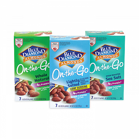 Almonds Variety Pack, Assorted Flavors, 0.6 oz Pouch, 7 Pouches/Box, 6 Boxes/Carton (22000796)