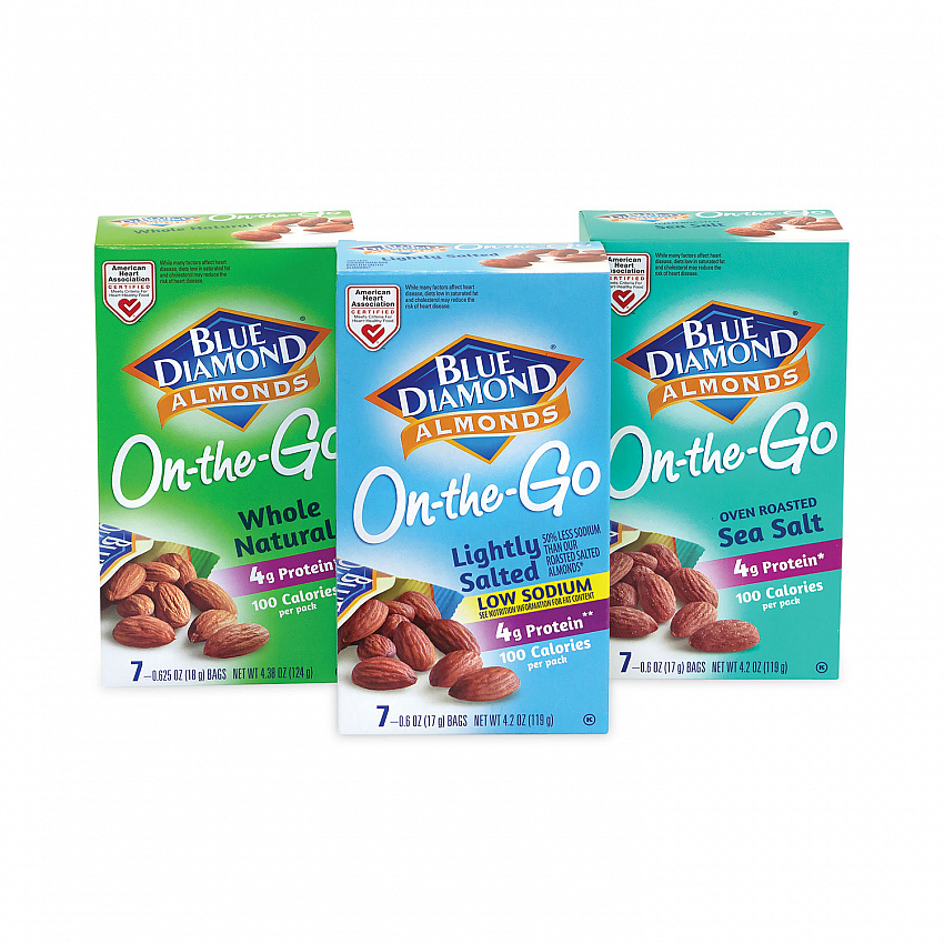 Almonds Variety Pack, Assorted Flavors, 0.6 oz Pouch, 7 Pouches/Box, 6 Boxes/Carton (22000796)