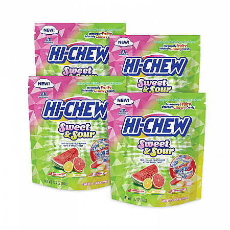 Fruit Chews, Sweet and Sour, 12.7 oz, 3/Pack (20902640)