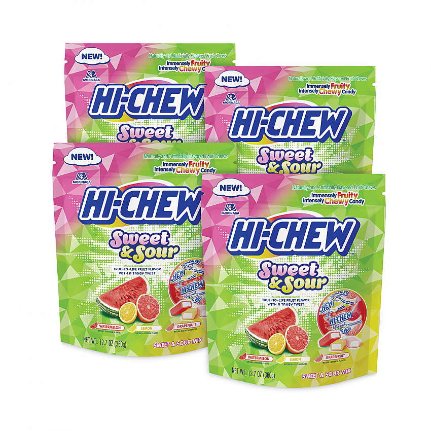 Fruit Chews, Sweet and Sour, 12.7 oz, 3/Pack (20902640)
