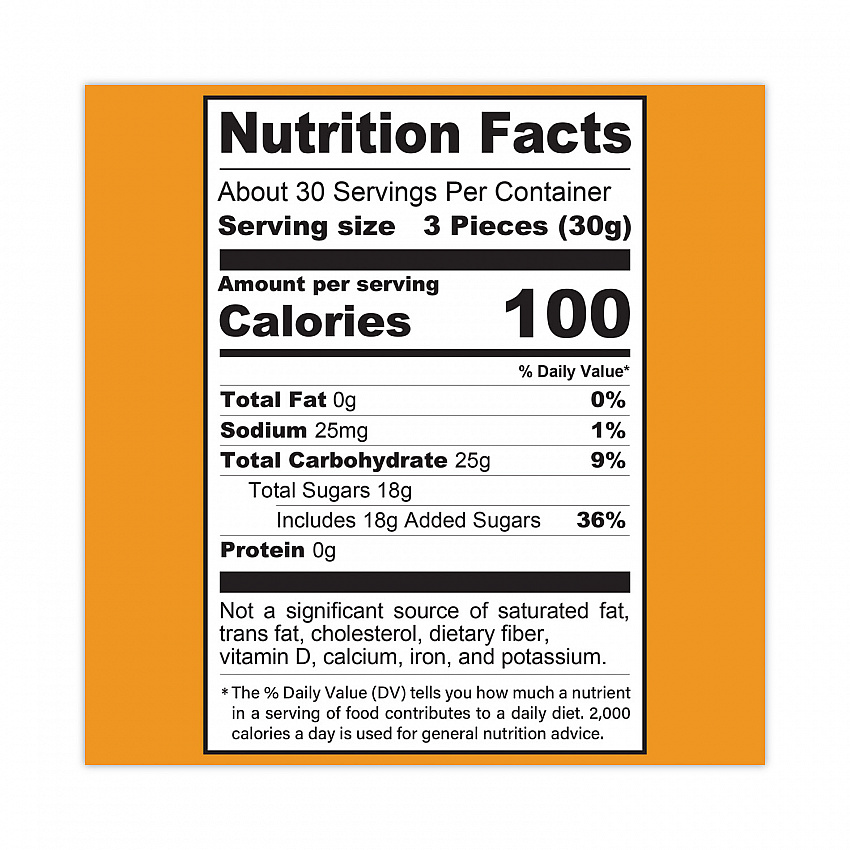 Fruit Gems Chewy Candy Assortment, Assorted Natural Fruit Flavors, 2.12 lb Bag, 90 Count (22000024)