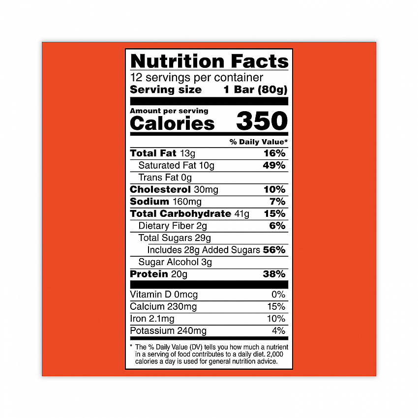 Recover Chocolate Chip Whey Protein Bar, 2.8 oz Bar, 12 Bars/Carton (29500032)