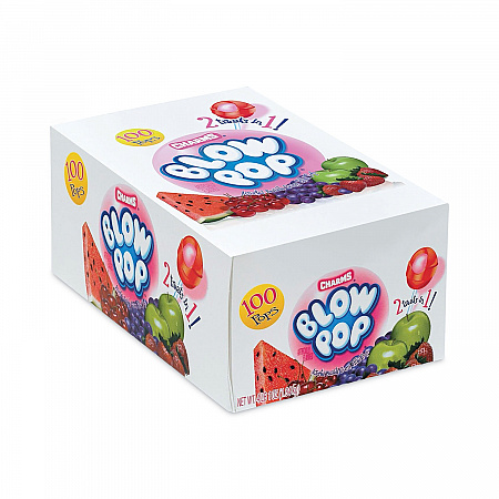 Blow Pops, Assorted Flavors, 0.64 oz, 100/Carton (20900016)