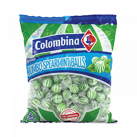 Jumbo Spearmint Balls, 0.04 oz Individually Wrapped, 120 Balls/Bag, 1 Bag/Carton (20900022)