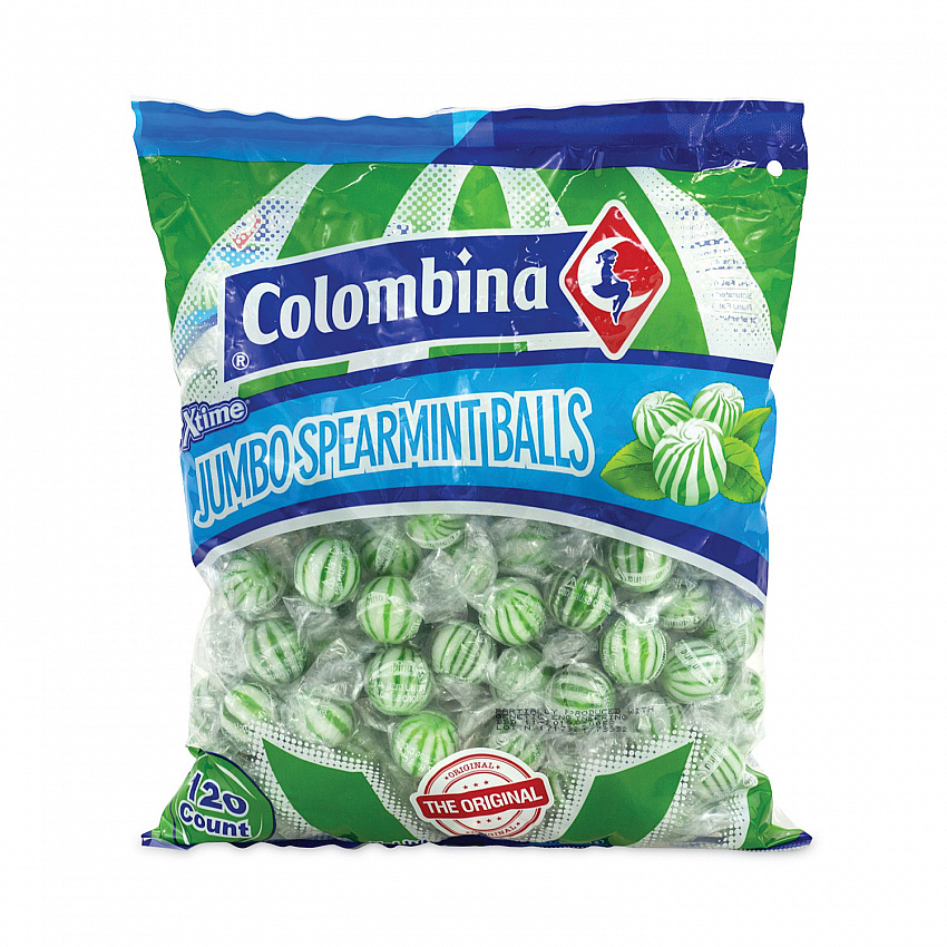 Jumbo Spearmint Balls, 0.04 oz Individually Wrapped, 120 Balls/Bag, 1 Bag/Carton (20900022)