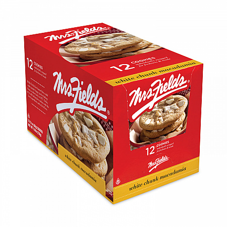 White Chunk Macadamia Cookies, 2.1 oz, Individually Wrapped Pack, White Chocolate, 12/Carton (20900470)