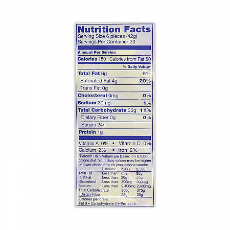 Snack Size Chocolate Candy, 1.83 lb Bag, 120 Pieces/Bag (20900085)