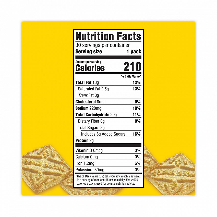 Lorna Doone Shortbread Cookies, 1.5 oz Packet, 30 Packets/Carton (22001042)