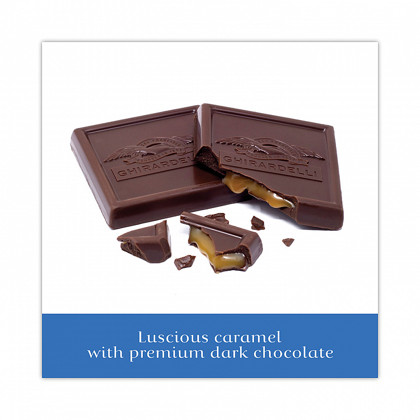 Dark and Sea Salt Caramel Chocolate Squares, 5.32 oz Bag, 3/Pack (30001023)