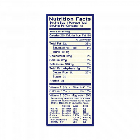Whole Natural Almonds, 1.5 oz Bag, 12 Bags/Carton (20902634)