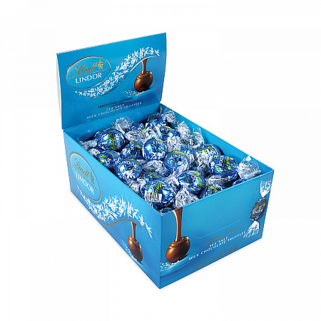Lindor Truffles Milk Chocolate Sea Salt, 1.85 lb, 60 Pieces/Carton (20900387)