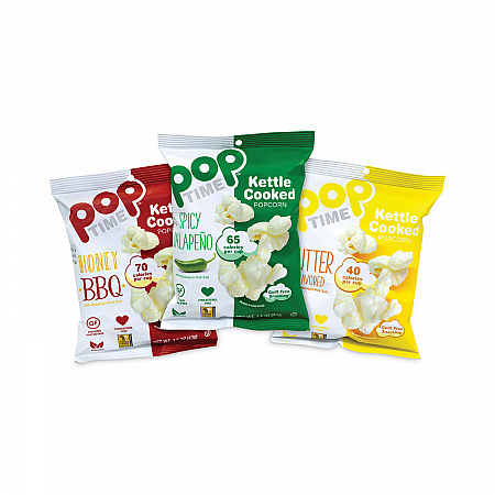 Kettle Cooked Popcorn Variety Pack, Assorted Flavors, 1 oz Bag, 24/Carton (20902646)