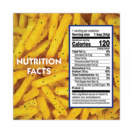 Cheddar Fries, 0.85 oz Bag, 72/Carton (20900464)