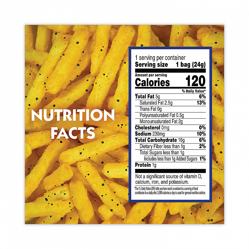 Cheddar Fries, 0.85 oz Bag, 72/Carton (20900464)