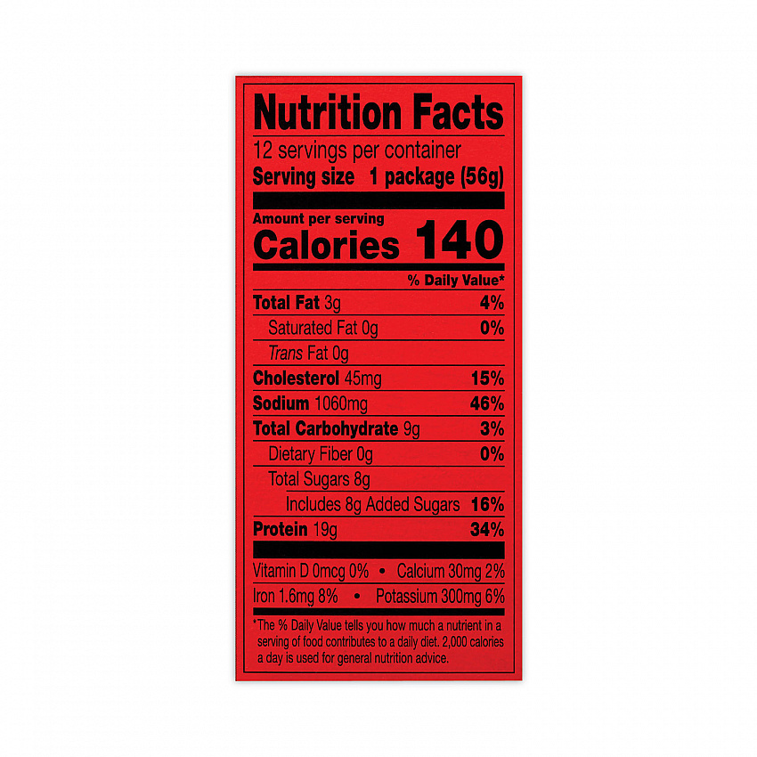 Jumbo Teriyaki Beek Steak, 2 oz Pack, 12/Box (27800011)