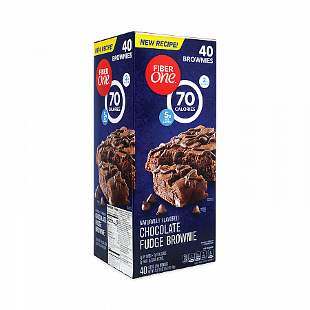 70 Calorie Chocolate Fudge Brownies, 0.89 oz, 40/Carton (22000454)