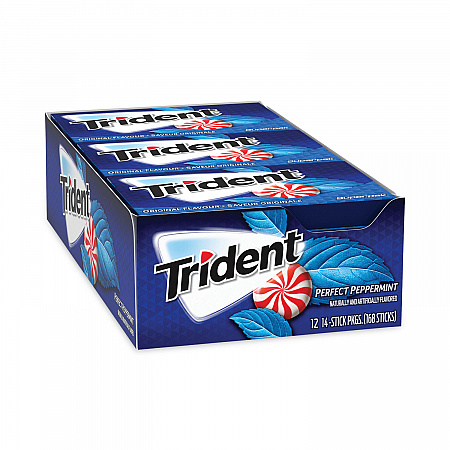 Sugar-Free Gum, Perfect Peppermint, 14 Pieces/Pack, 12 Packs/Carton (20902517)