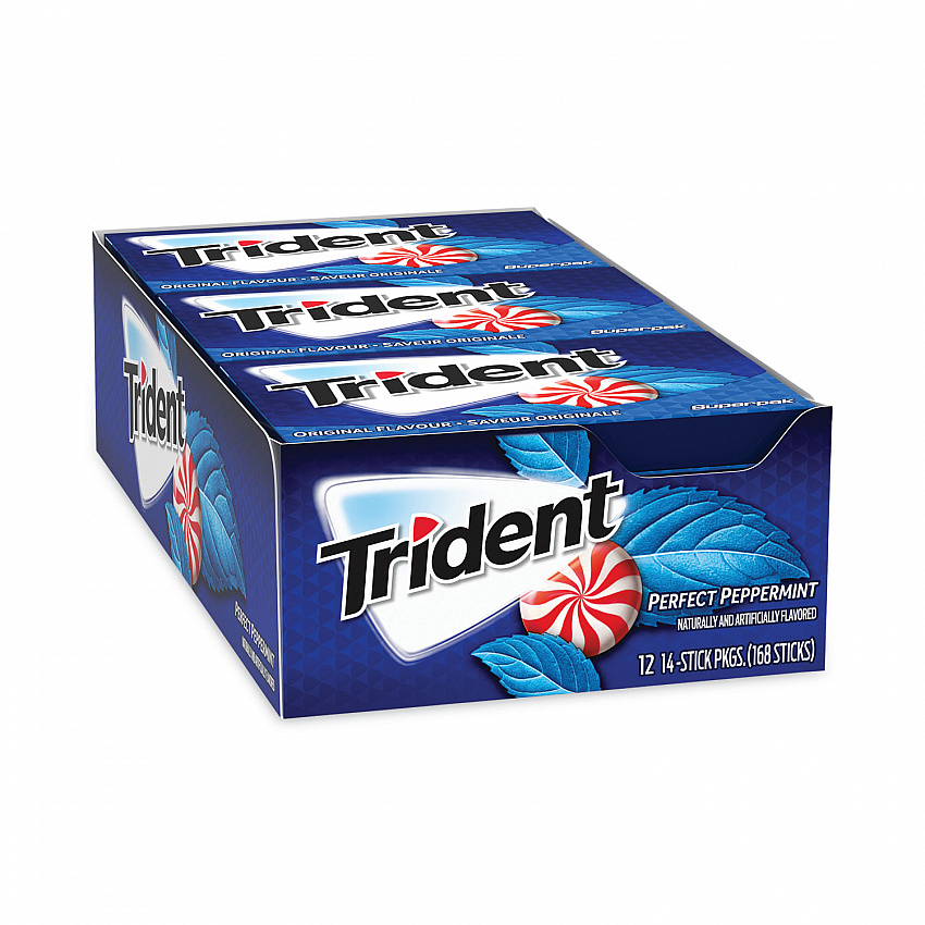Sugar-Free Gum, Perfect Peppermint, 14 Pieces/Pack, 12 Packs/Carton (20902517)