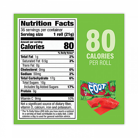 Fruit By The Foot Variety Pack, Assorted Flavors, 0.75 oz, 36 Pouches/Carton (20900408)