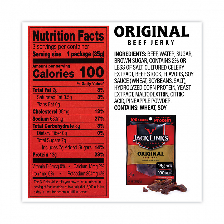 Beef Jerky Variety Pack, 1.5 oz Pack, 9/Carton (22000411)