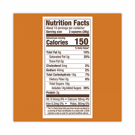 Milk Chocolate and Caramel Chocolate Squares, 15.96 oz Bag (30001035)