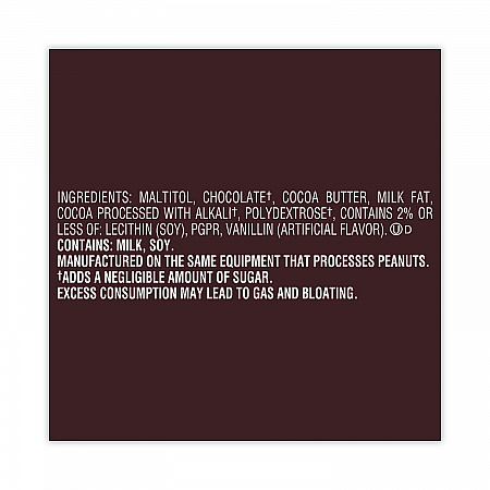 Miniatures Special Dark Sugar-Free Chocolate, 3 oz Bag, 12 Bags/Carton (24601030)