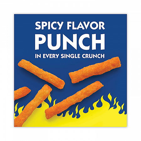 Hot Fries, Spicy Hot, 0.85 oz Bag, 72/Carton (20900465)