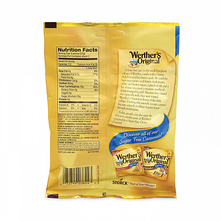 Sugar Free Chewy Caramel Candy, 2.75 oz Bag, 3/Pack (30201006)