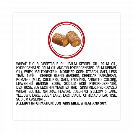 Baked Snacks, 1.8 oz Bag, Cheddar Cheese Pretzel, 18 Bags/Carton (20900409)