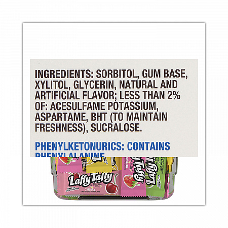 Laffy Taffy, Assorted Flavors, 3.08 lb Tub, 145 Wrapped Pieces/Tub (20900119)
