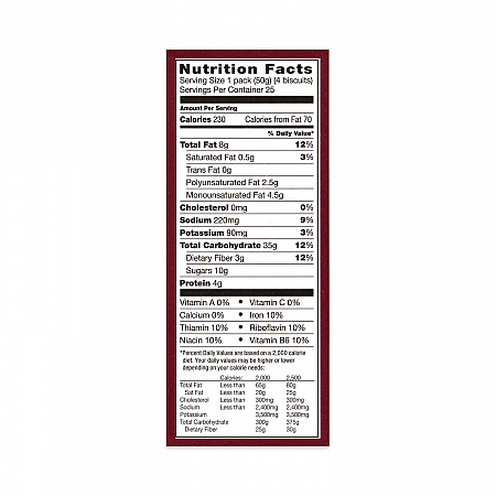 belVita Breakfast Biscuits, Cinnamon Brown Sugar, 1.76 oz Pack, 25 Packs/Carton (22000507)