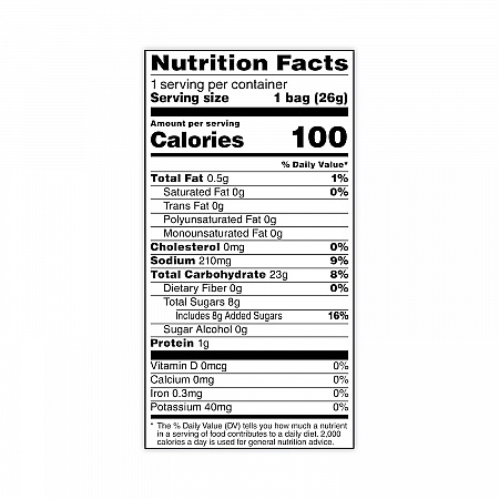 Rice Crisps, Caramel, 0.91 oz Bag, 60 Bags/Carton (29500052)