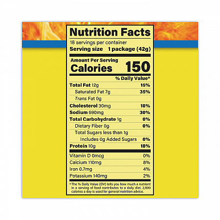 Beef and Cheese Meat Sticks, 1.5 oz Pack, 18/Carton (20900656)